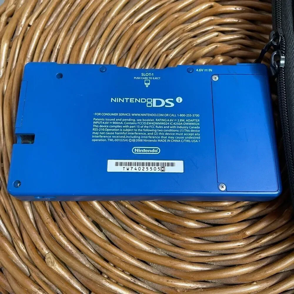 Nintendo DS Blue Handheld‎ Console System W/ Cord Case CYR-001 US Tested, Works